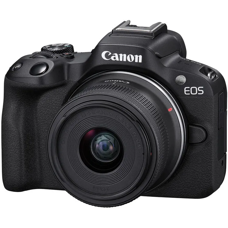 Canon EOS R50 Mirrorless Camera with RF-S 18-45mm IS STM Lens Kit (Black)
